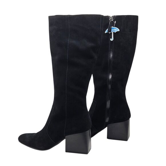 Aqua‎ College Women Tori Waterproof Black Suede Knee-High Boots 10M Side Zipper - Picture 8 of 16